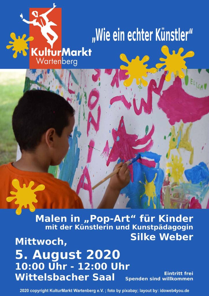 Malen_Kinder_Staffelei, KulturMarkt Wartenberg