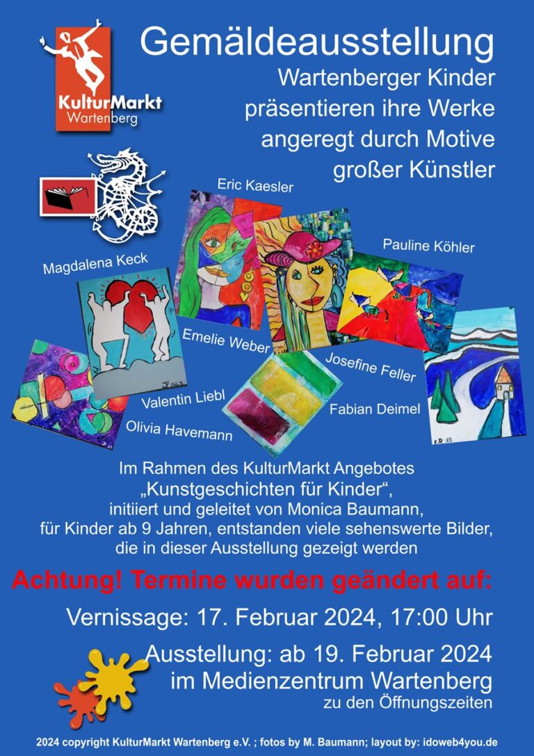 Gemäldeausstellung der Wartenberger Kinder 2024