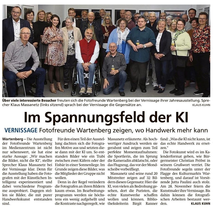 KulturMarkt Wartenberg e.V. Ausstellung Fotofreunde Presse