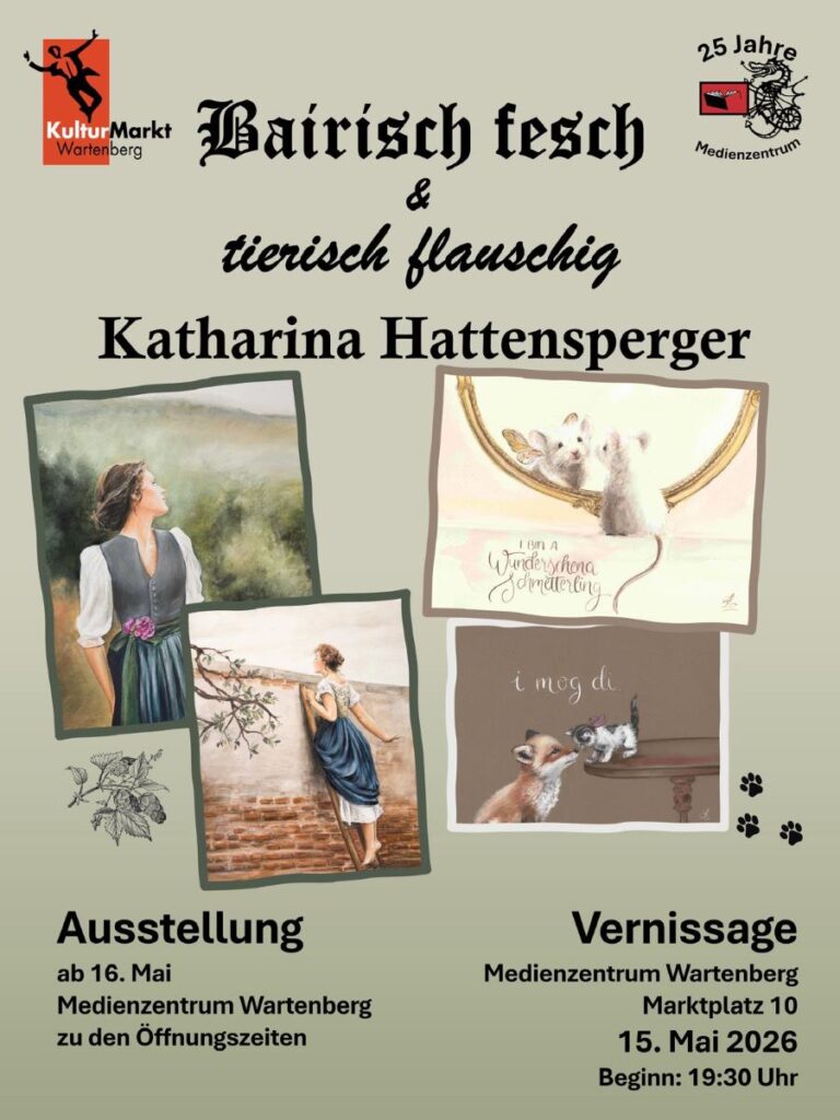KulturMarkt Wartenberg e.V. Vernissage der Künstlerin Katharina Hattensperger